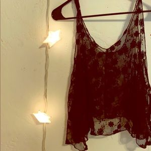 Cute black lace top (Ali & Kris)